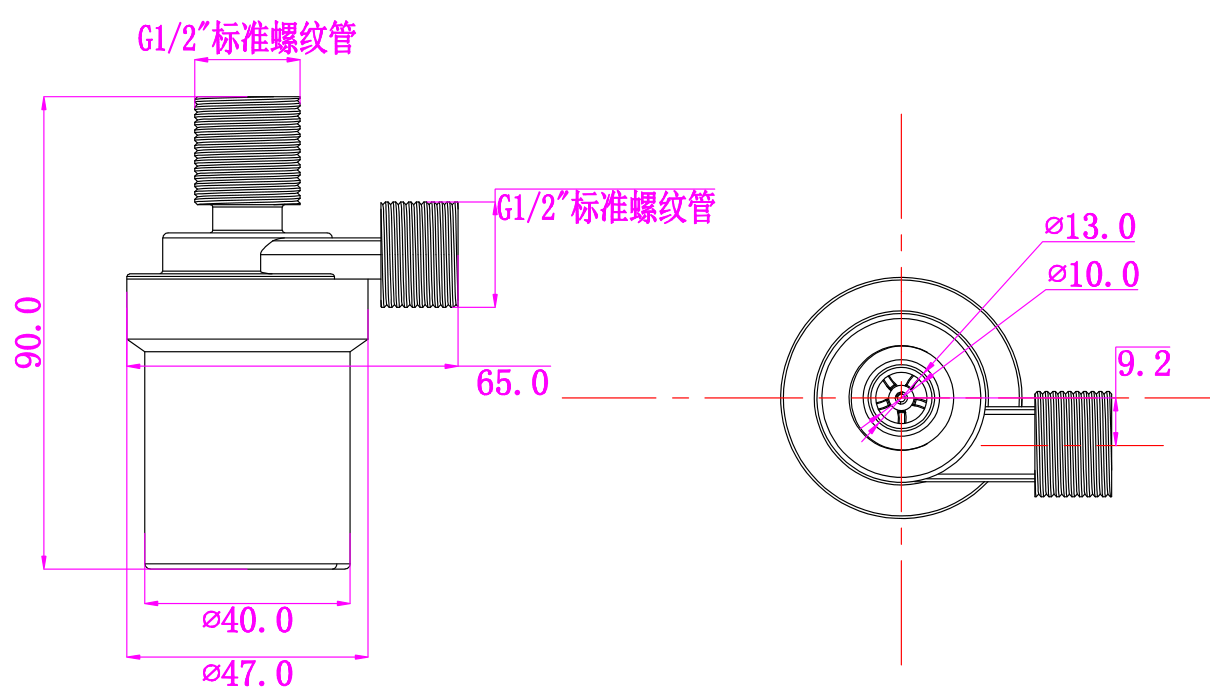 ZL38-39BG 无刷直流水泵平面图